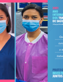 Cartão postal - Ano Internacional dos Trabalhadores de Saúde e Cuidadores 2021