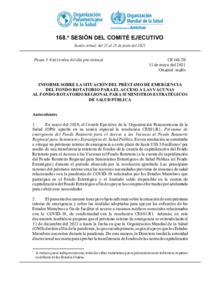 CE168/20 - Informe Sobre La Situación Del Préstamo De Emergencia Del ...