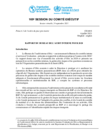 CE169/8 - Rapport Du Bureau De La Surveillance Interne Pour 2020 | OPS ...