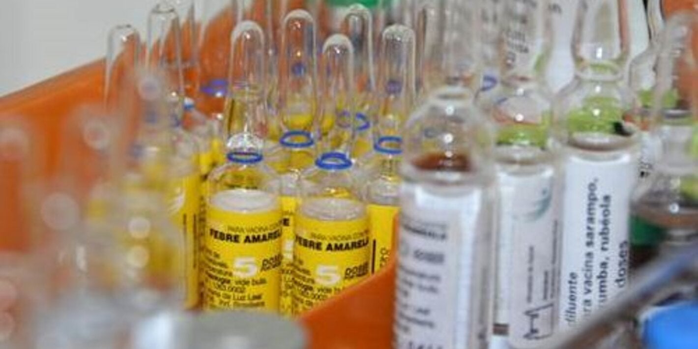 yellow fever vaccine vials