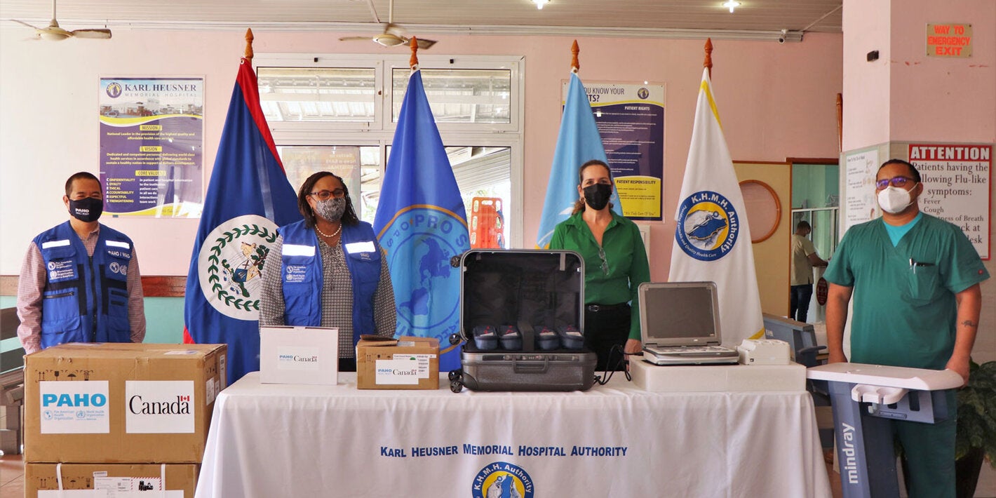 PAHO/WHO and Government of Canada donate two portable ultrasounds to the KHMH Belize