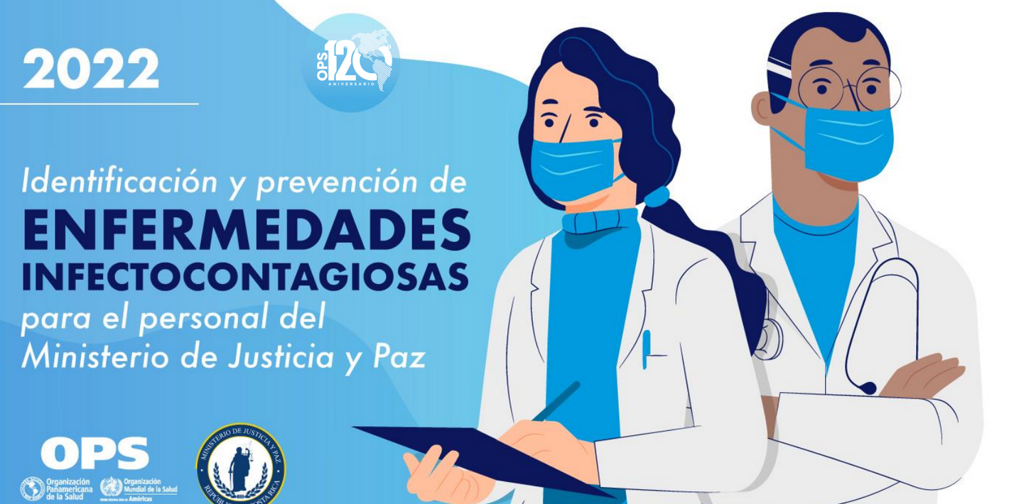 Imagen con portada del curso Identificación de enfermedades infectocontagiosas para el personal del Ministerio de Justicia y Paz