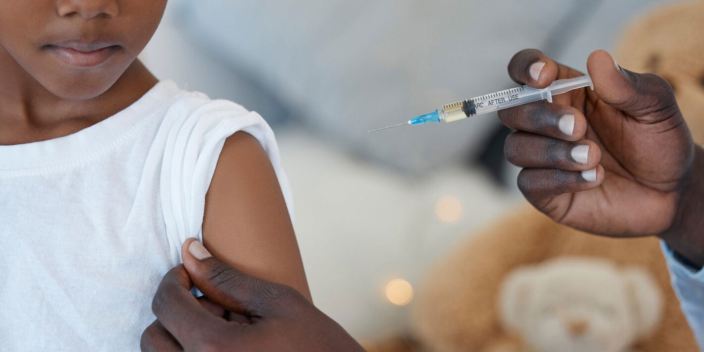 Child receives vaccination