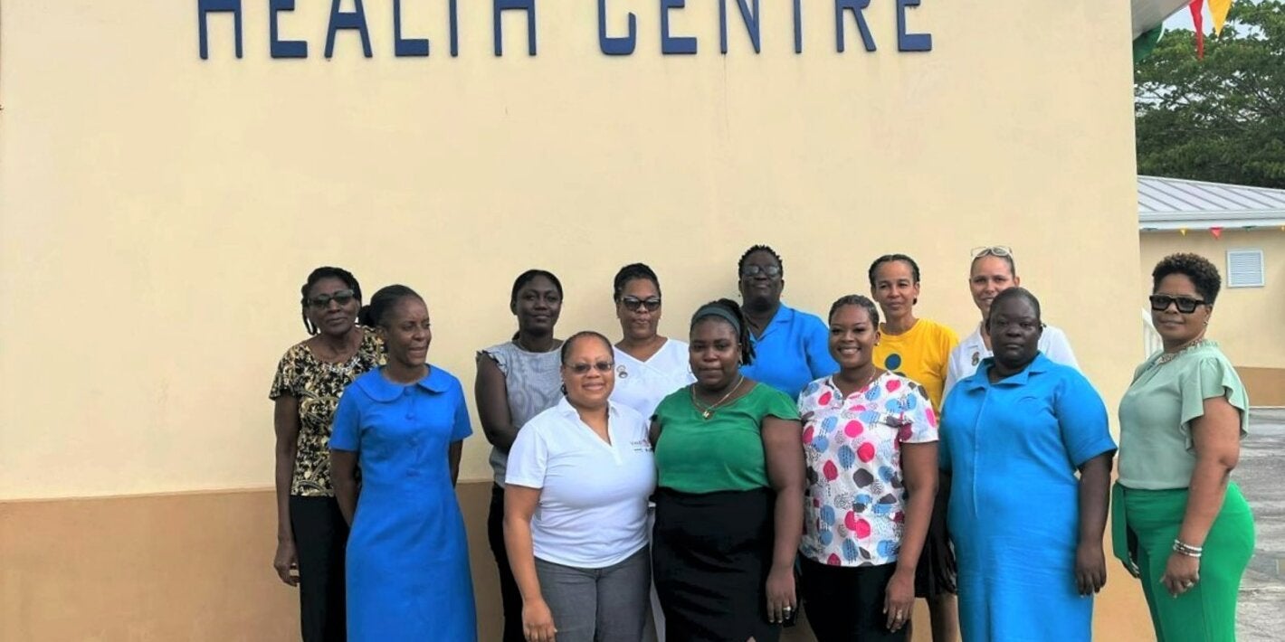 PAHO Immunization team on mission in Grenada.