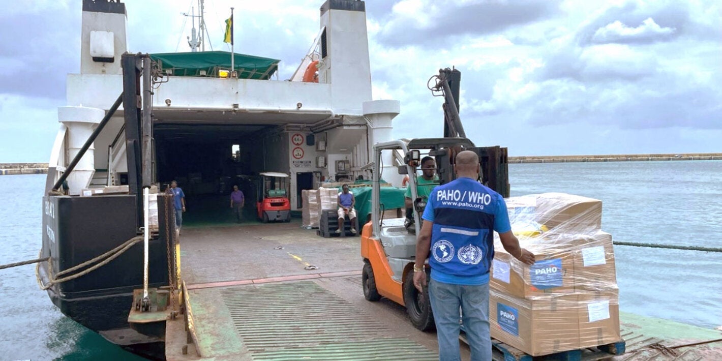 PAHO in the field supporting in emergency situations by delivering needed supplies