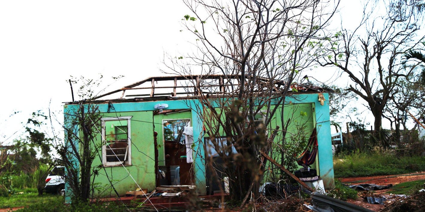 House damaged by Hurricane Beryl