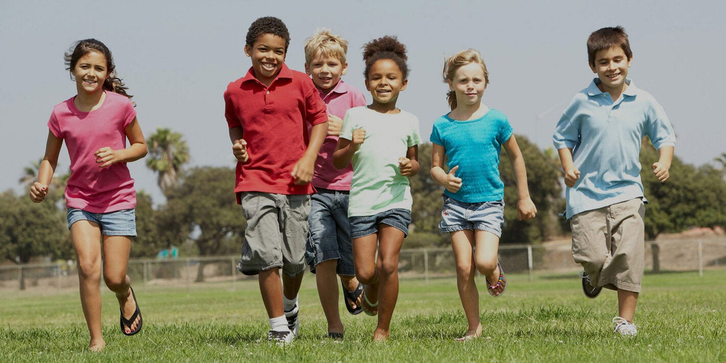 Children running