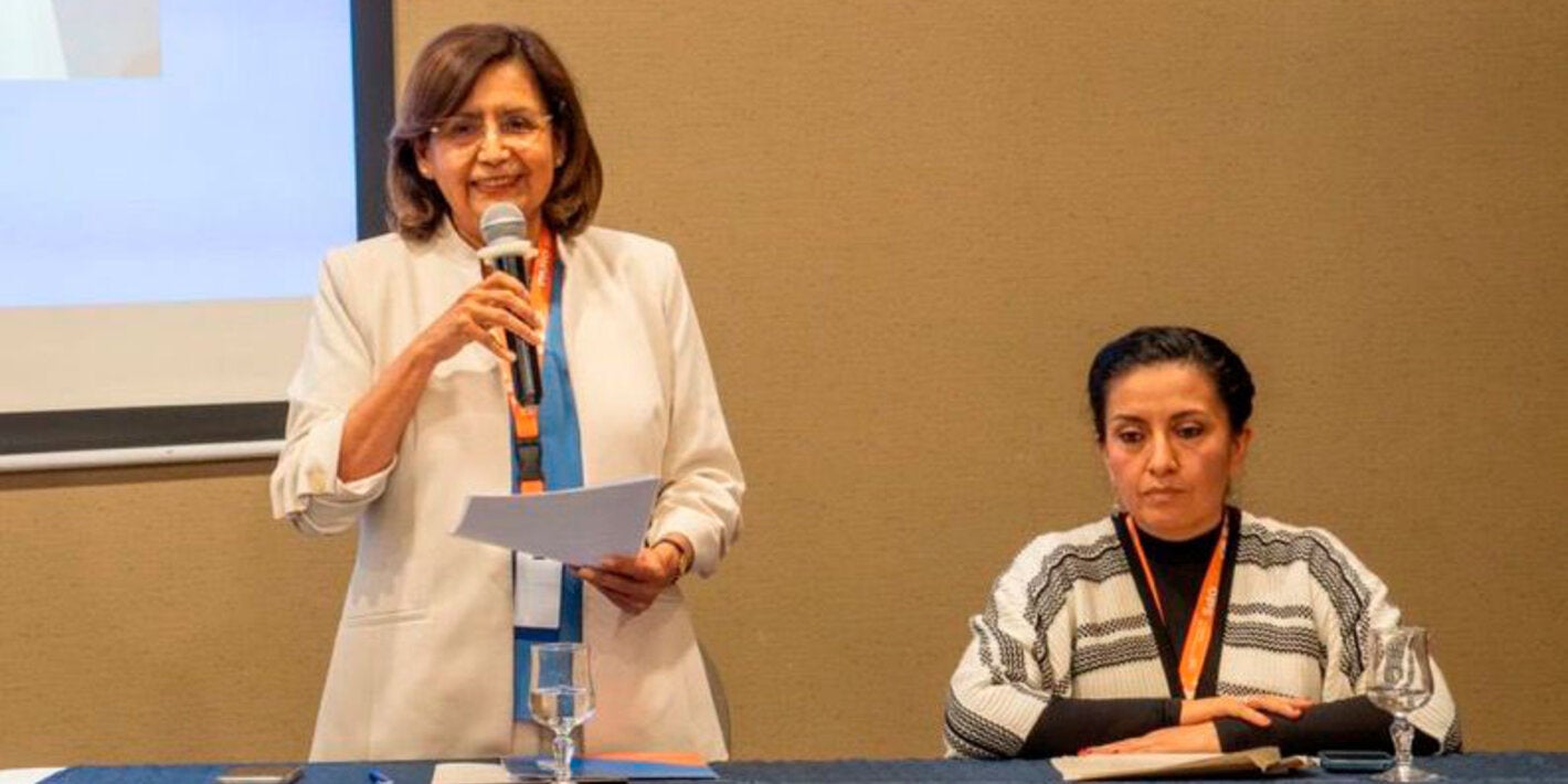 La Dra. Gina Tambini Gómez, representante de la OPS/OMS en Colombia interviene en el taller regional sobre acceso al diagnóstico y tratamiento de la malaria.