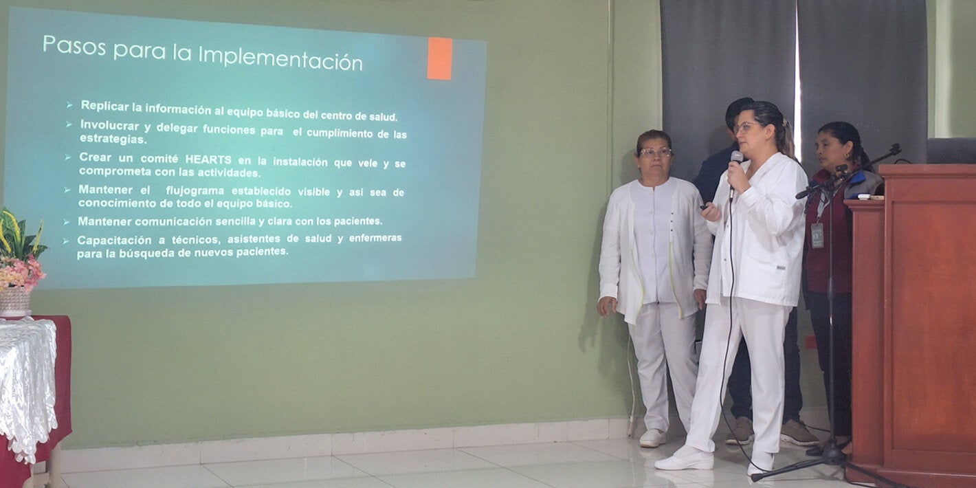 Desarrollo de las jornadas de capacitación para personal de salud de atención primaria de 18 centros de salud de la región de Veraguas en los módulos técnicos de la iniciativa global HEARTS.