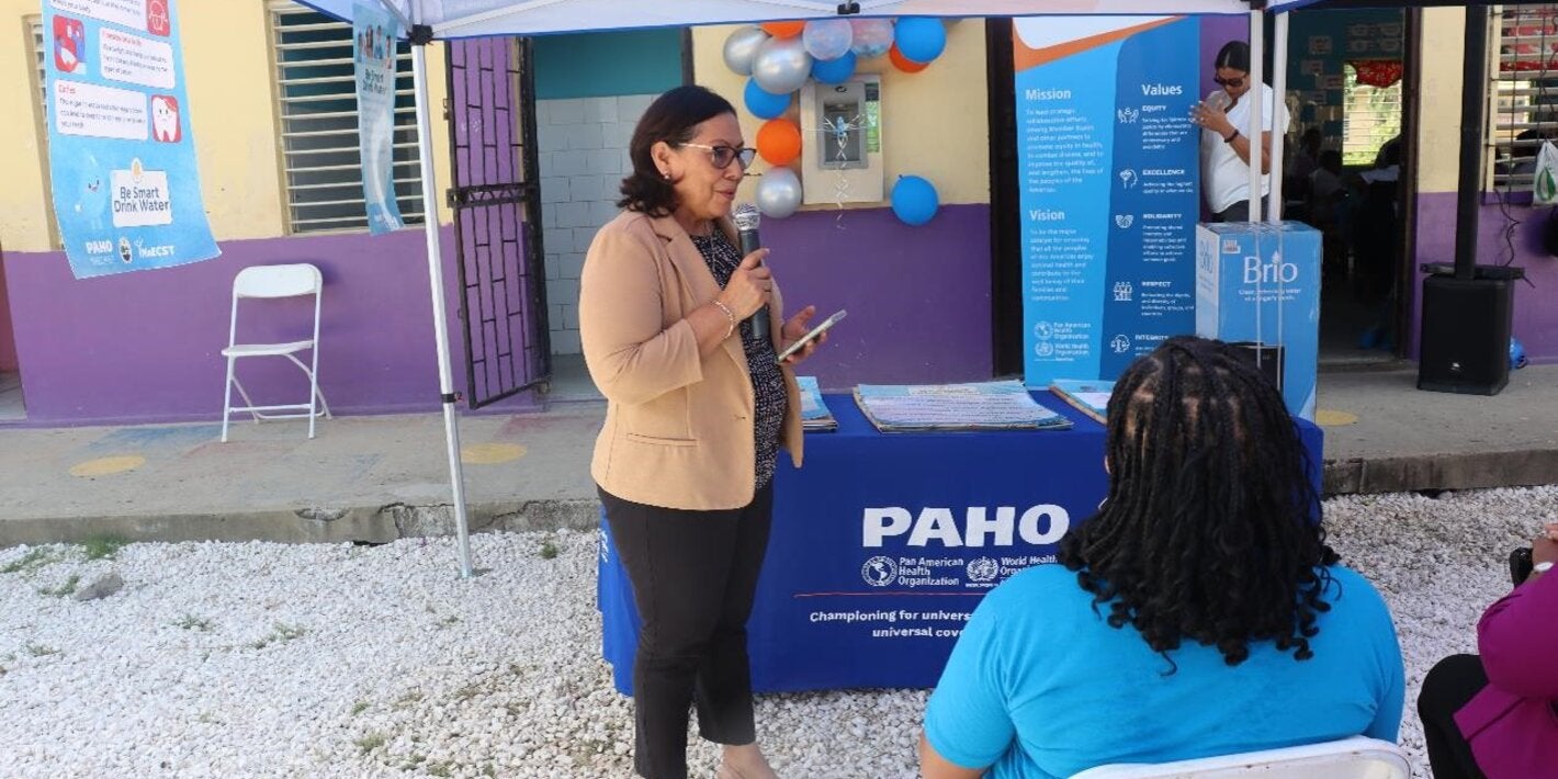 Inauguration of the water fountain at St Luke Methodist School, in Belize