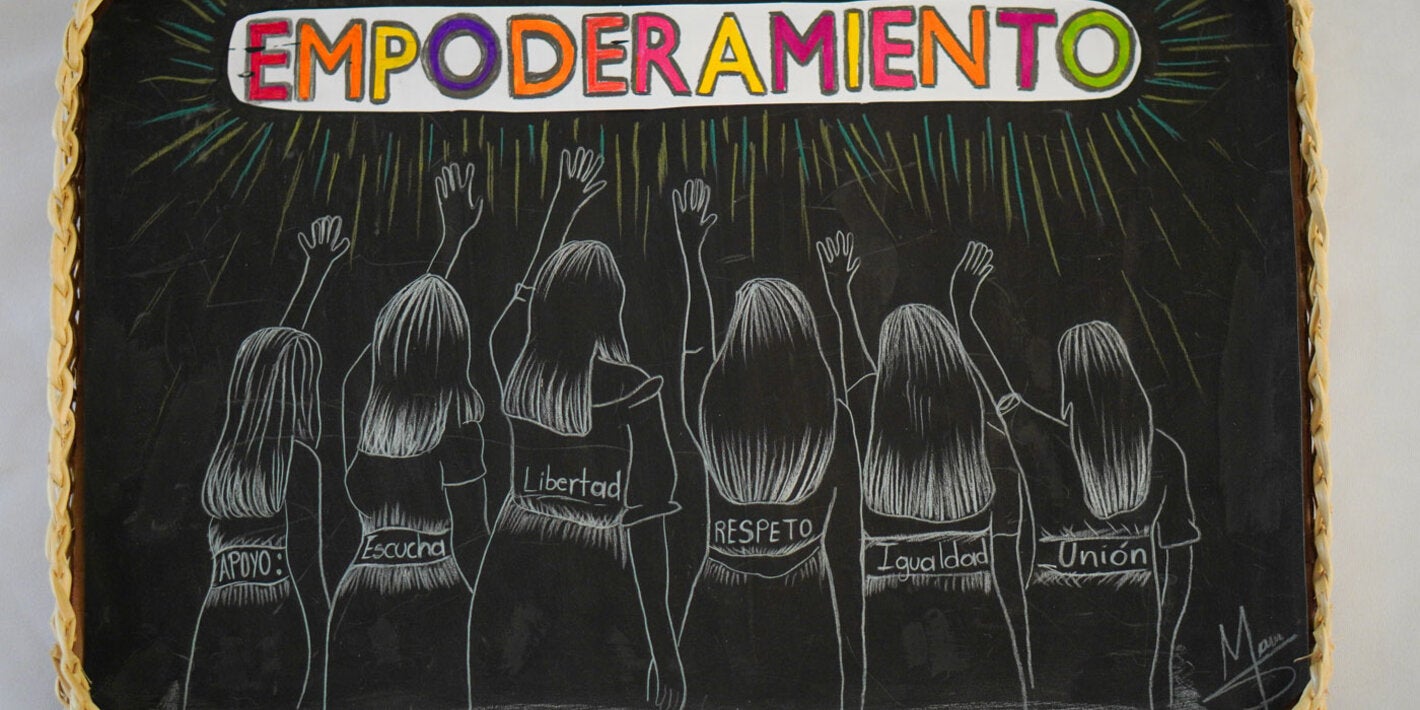 Ilustración con mensajes de empoderamiento