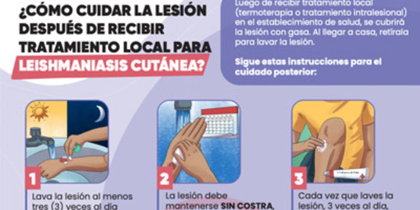 extracto de la guia para el cuidado de las heridas producidas por leishmaniasis