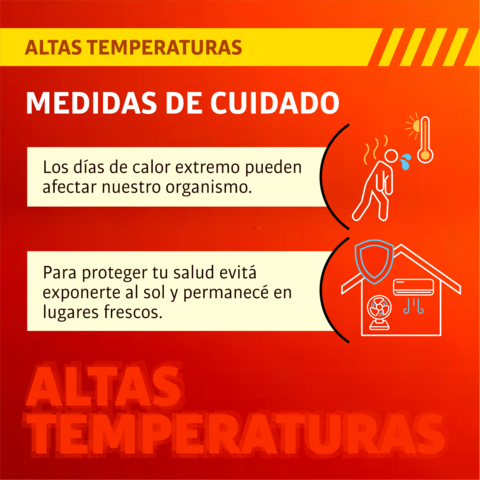 Altas temperaturas: medidas de cuidado