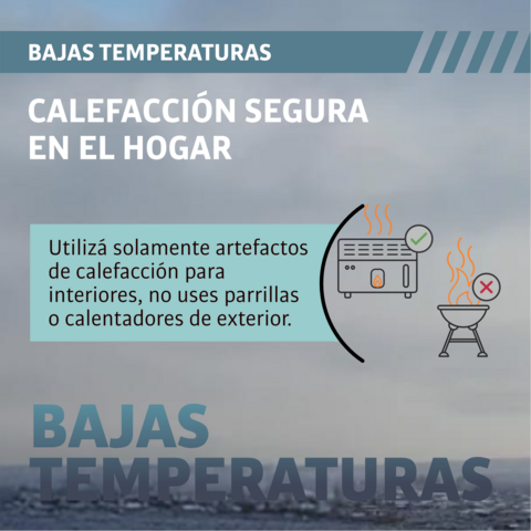 Bajas temperaturas: calefacción segura en el hogar