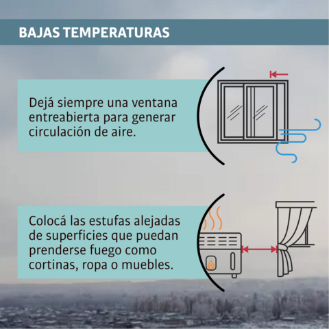 Bajas temperaturas: calefacción segura en el hogar