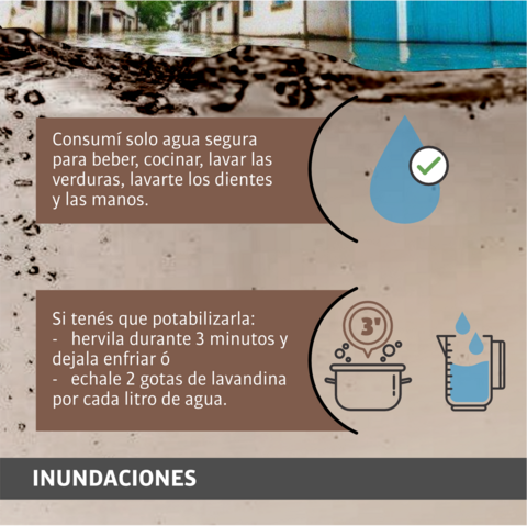 Inundaciones: prevención de enfermedades transmitidas por agua y alimentos