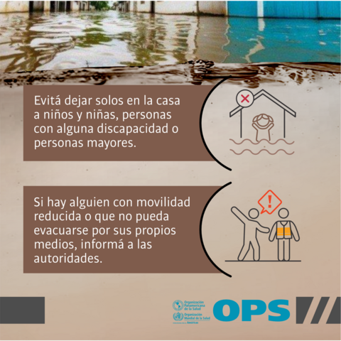 Inundaciones: evacuación de personas que requieran asistencia