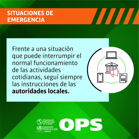 Situaciones de emergencia: autoridades locales