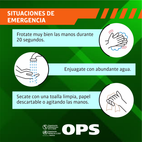 Situaciones de emergencia: lavado de manos