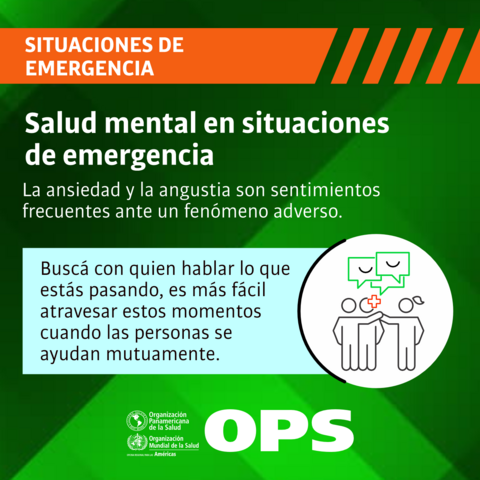 Situaciones de emergencia: salud mental