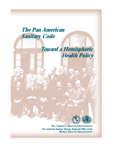 Cover Pan American Sanitary Code. Illustration: Men wearing early 1900s attire