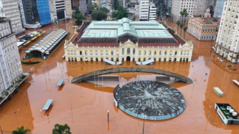 Mercado, Público de Porto Alegre tomado pela água na enchente de 2024