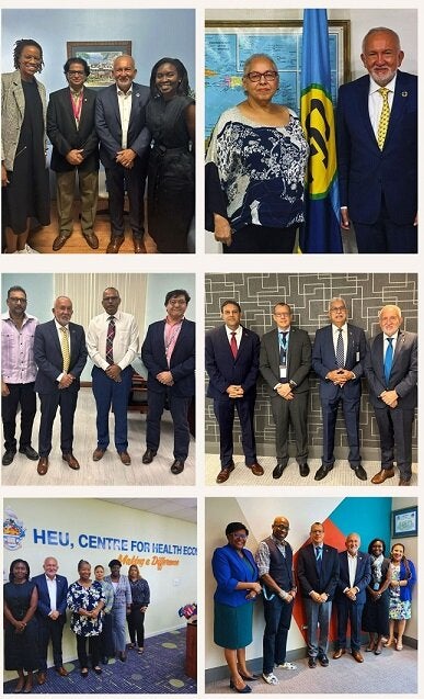 Images from PAHO's Interim Caribbean Subregional Program Director, Dr. Juan Manuel Sotelo's missions to Guyana and Trinidad and Tobago.