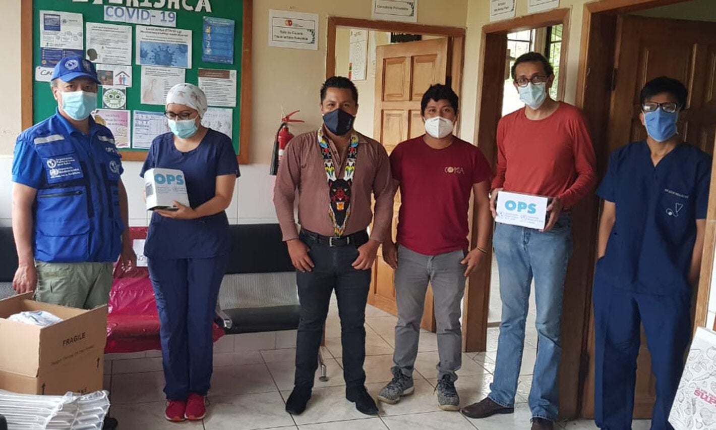 OPS entregó 14 concentradores de oxígeno para pobladores del oriente ecuatoriano