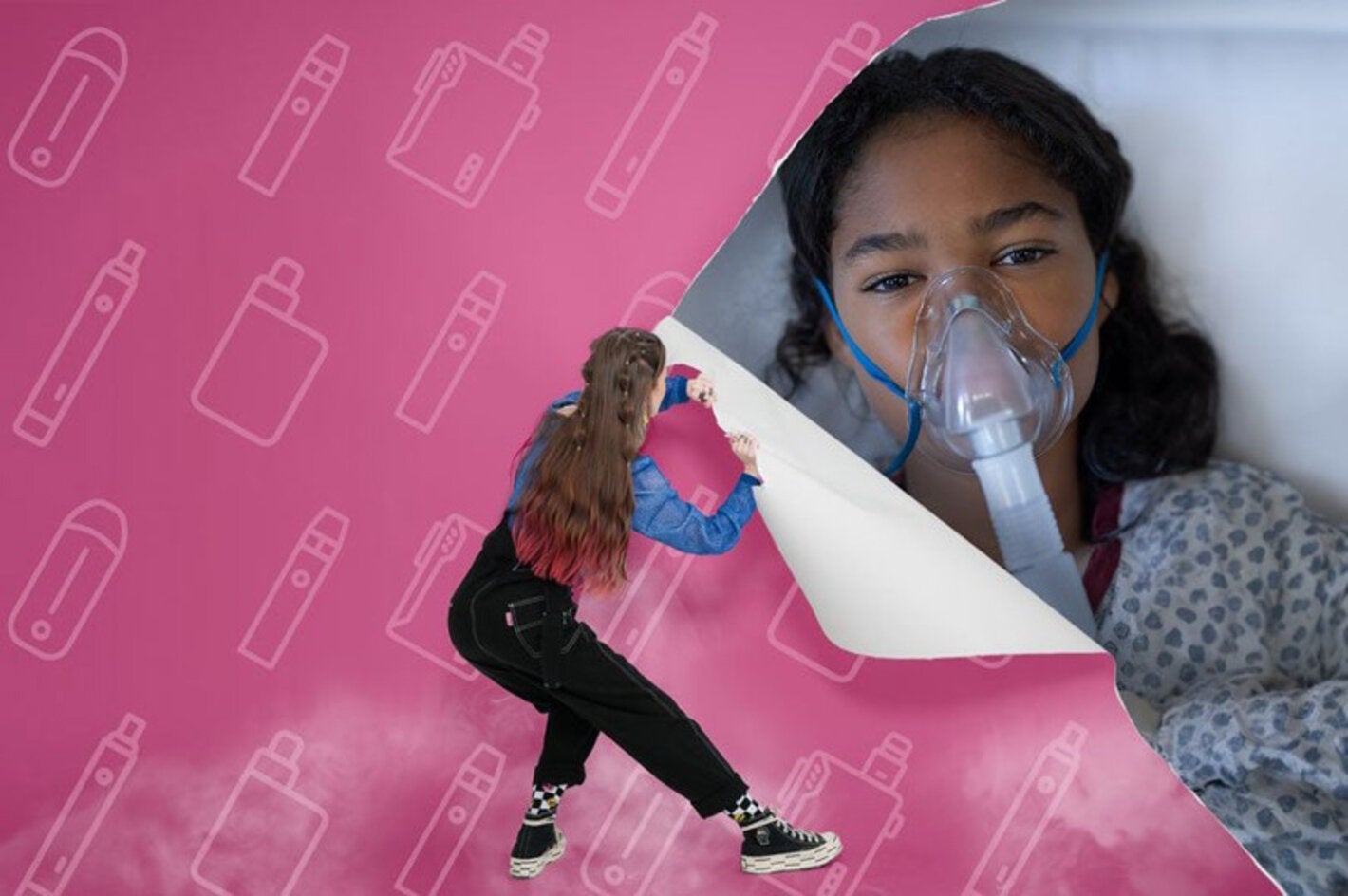 Child with oxygen mask
