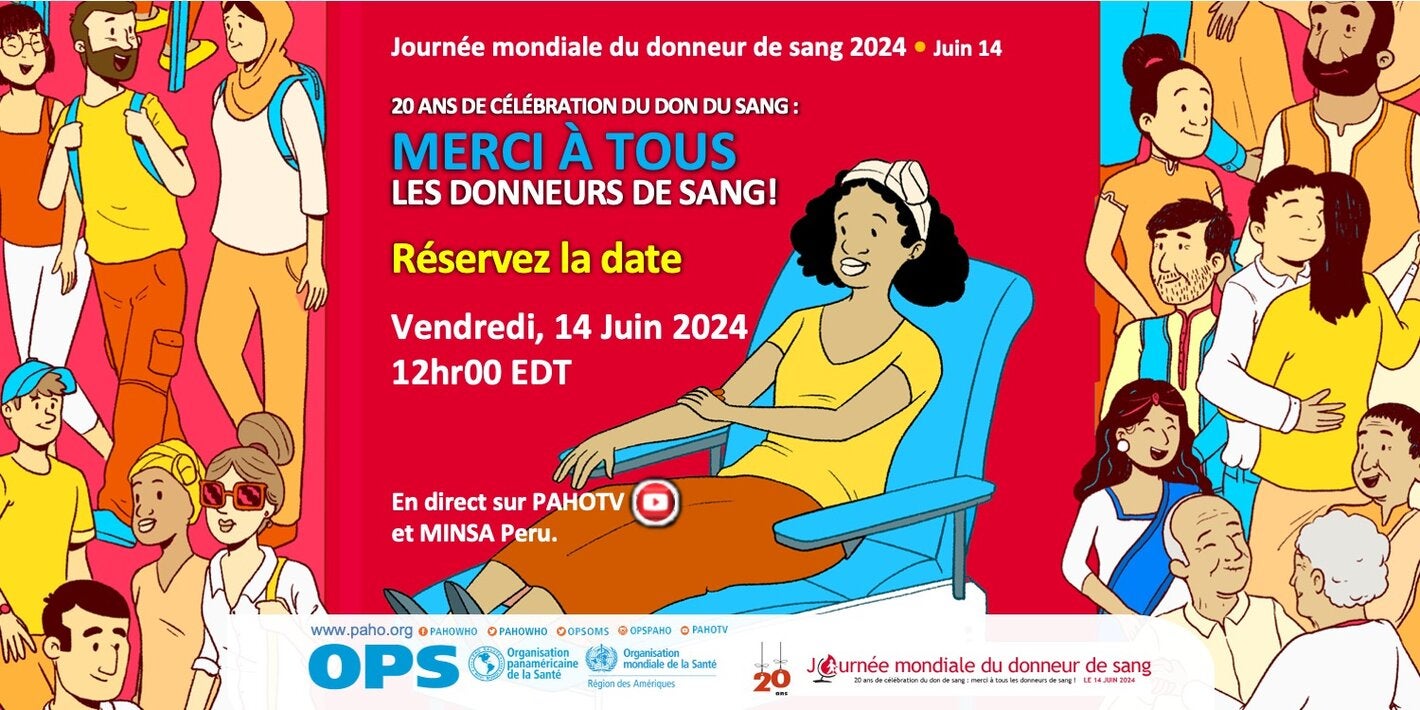  Réservez la date. Journée mondiale du donneur de sang 2024