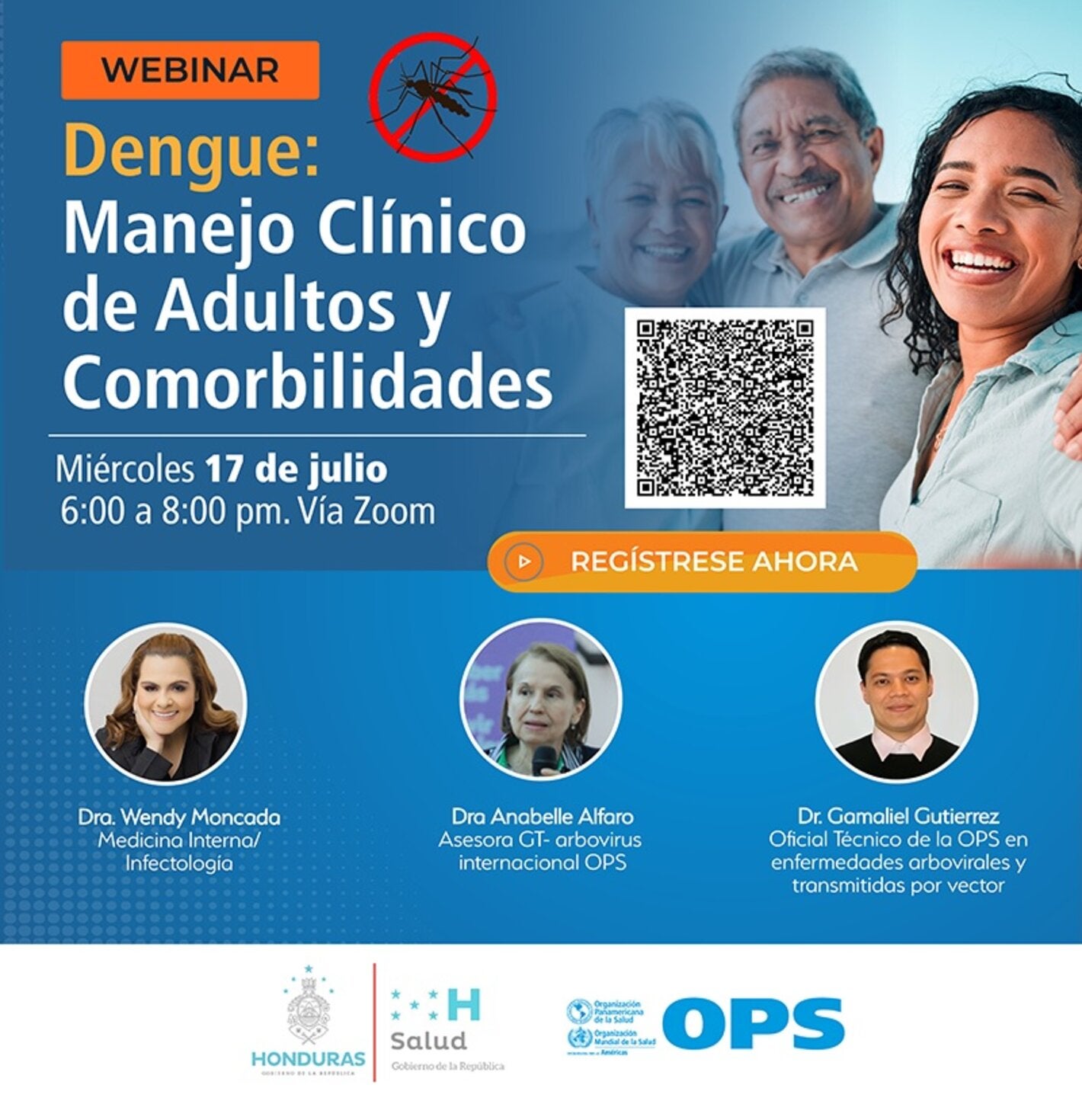 Invitacion a webinario sobre dengue, manejo clínico de adultos y comorbilidades