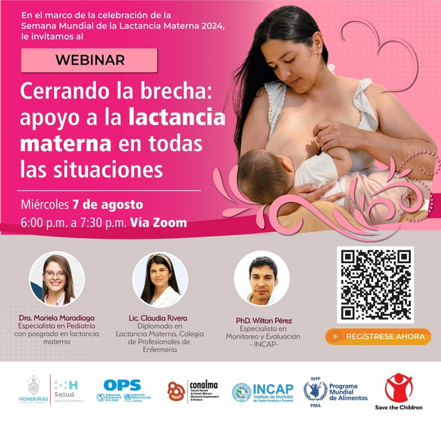 Invitación webinario Semana Lactancia Materna