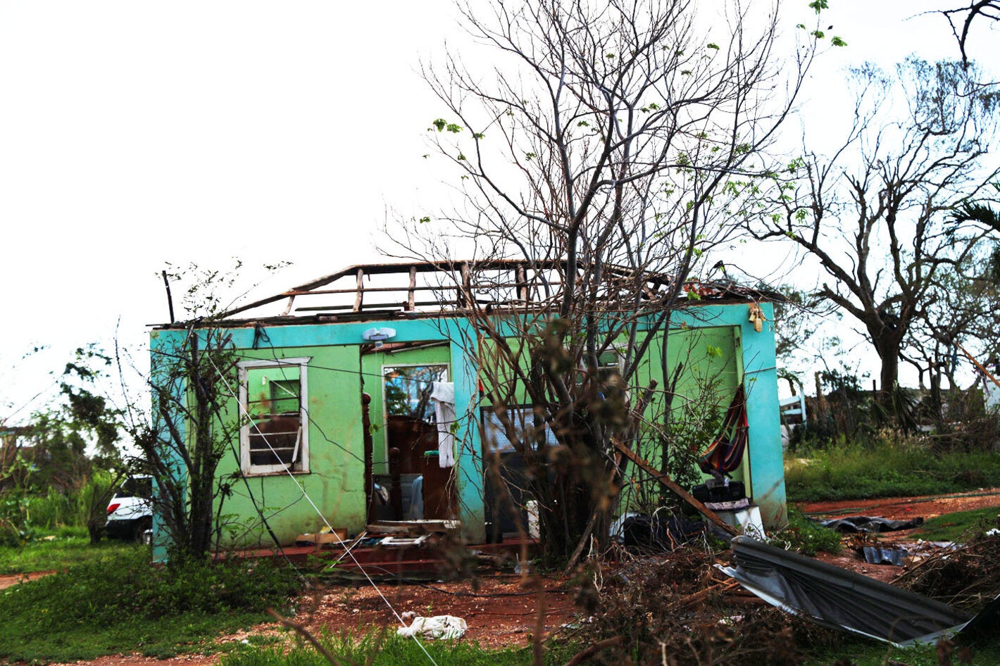 House damaged by Hurricane Beryl