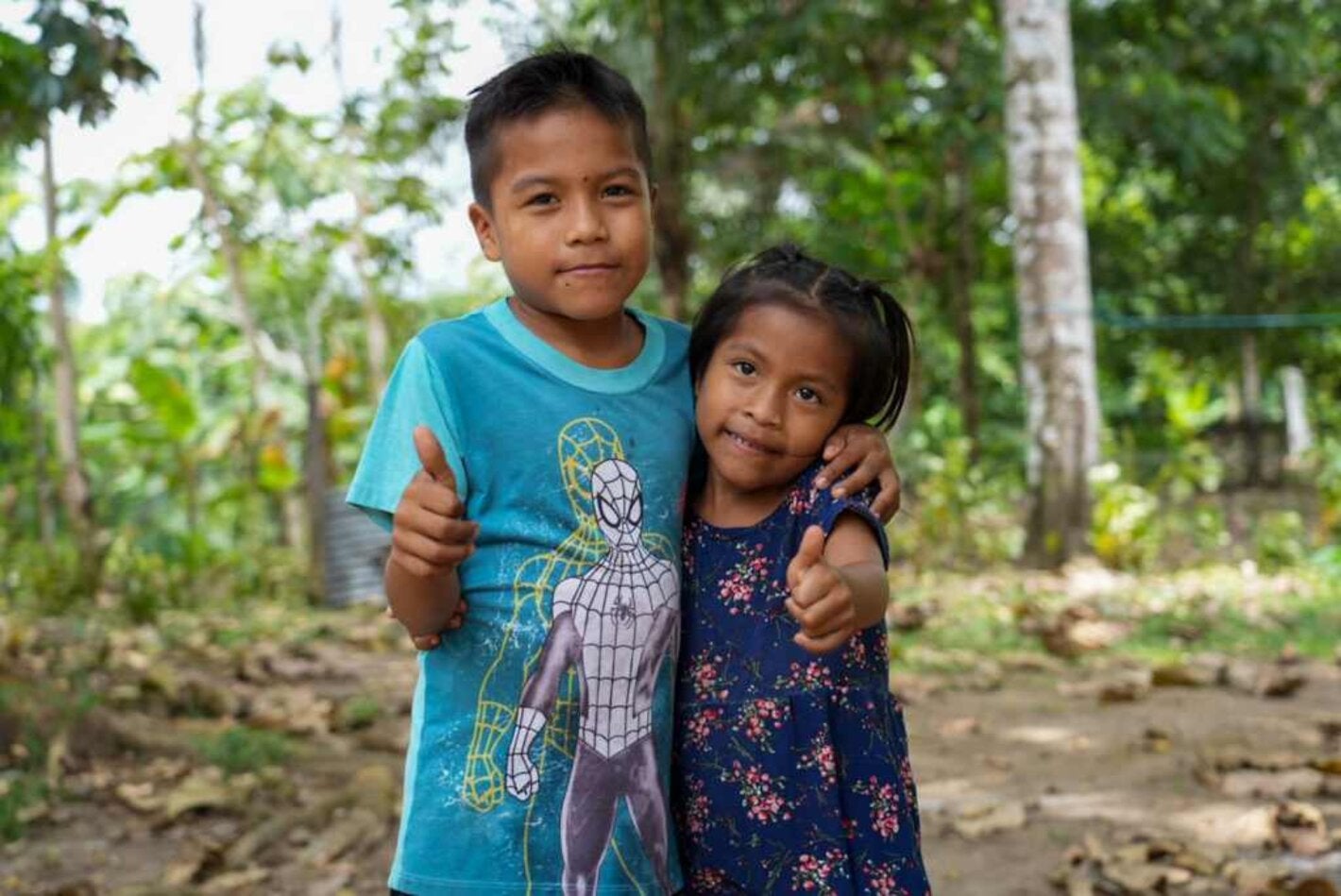 Niños de la comunidad de Limoncocha (Shushufindi), en la Amazonía de Ecuador