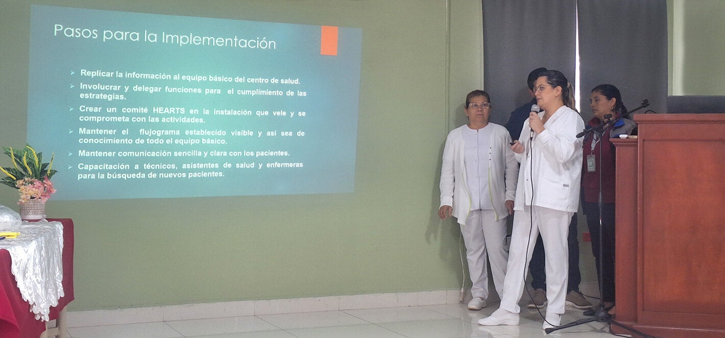 Desarrollo de las jornadas de capacitación para personal de salud de atención primaria de 18 centros de salud de la región de Veraguas en los módulos técnicos de la iniciativa global HEARTS.