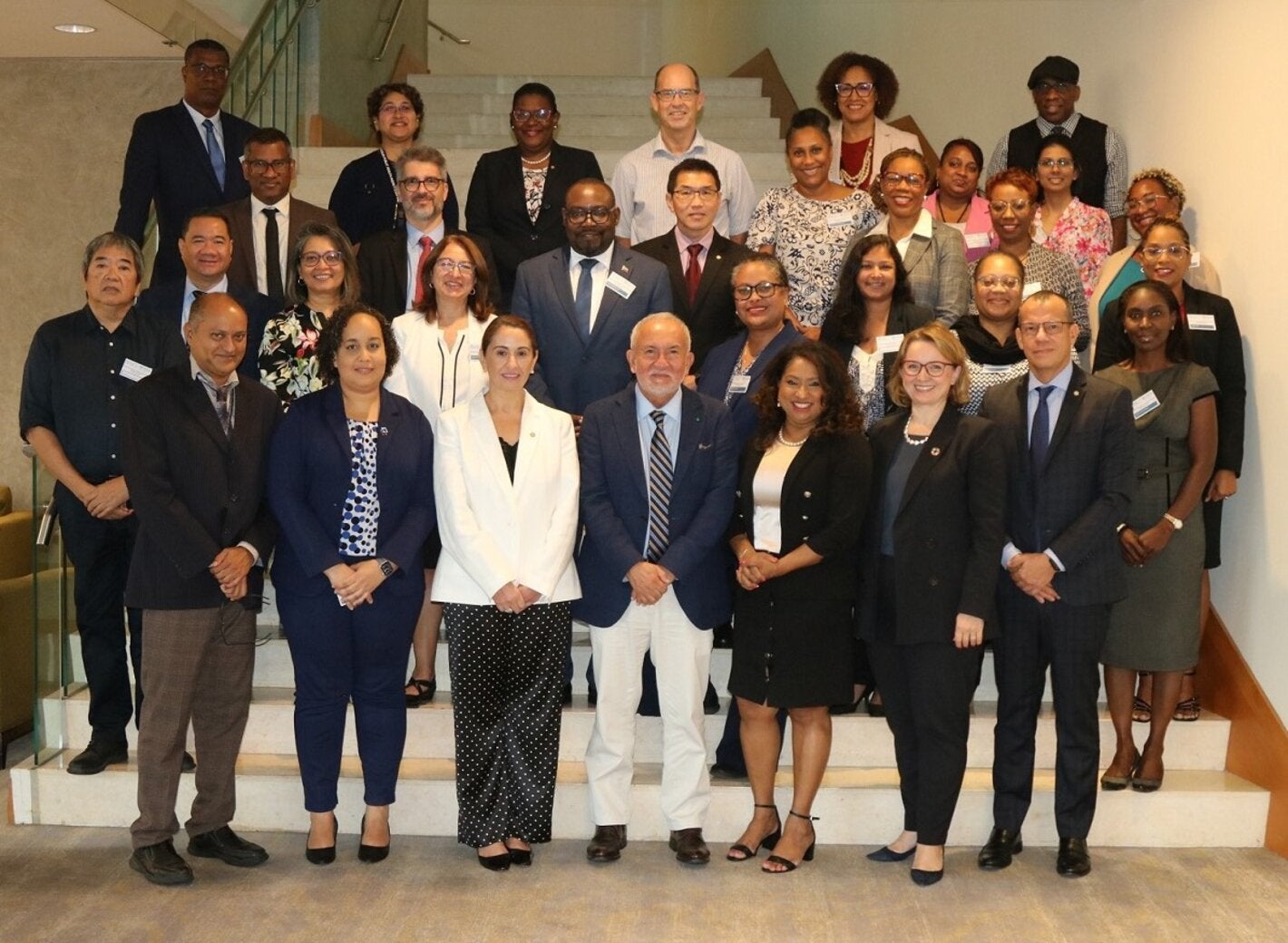 A group photo of regional and national technical health experts who recently gathered in Trinidad and Tobago to collaborate on the development of the PAHO/WHO Caribbean Subregional Cooperation Strategy.