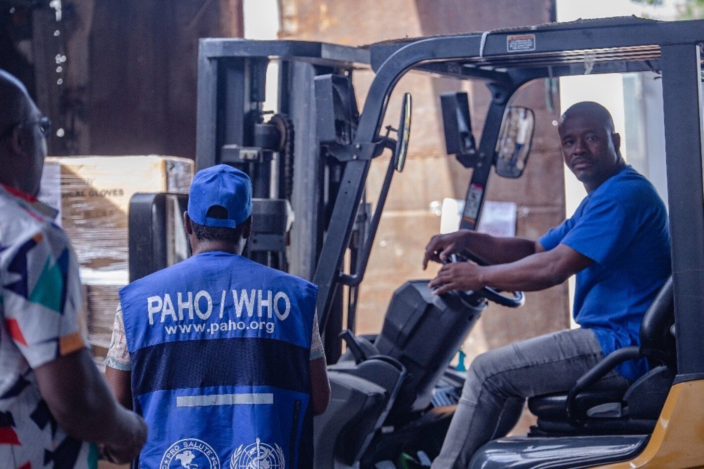 delivering supplies in haiti