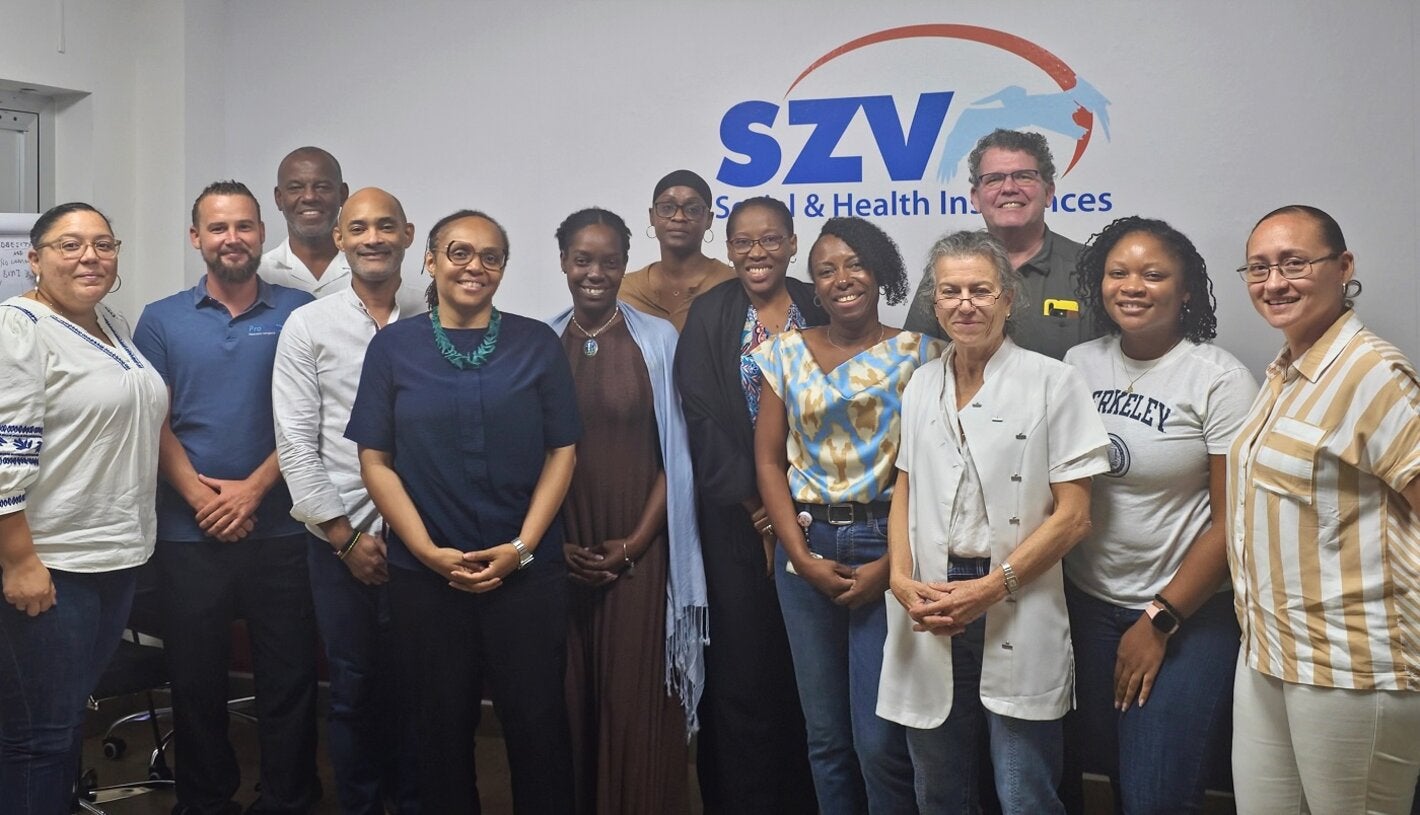 Participants of the HEARTS-D Adaptation Workshop in Sint Maarten with Dr Allana Best, Consultant, Noncommunicable Diseases and Mental Health - PAHO/WHO Trinidad and Tobago Country Office (at centre)