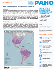 COVID-19 - PAHO/WHO Response, Report 20 (10 August 2020) - PAHO/WHO ...