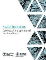 Health Indicators - Conceptual and operational considerations - PAHO ...