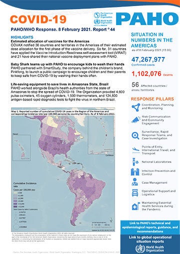 COVID-19 - PAHO/WHO Response, Report 44 (8 February 2021) - PAHO/WHO ...