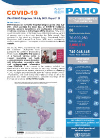 COVID-19 - PAHO/WHO Response, Report 56 (30 July 2021) - PAHO/WHO | Pan ...