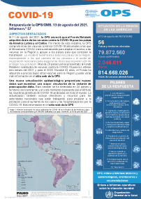 COVID-19 - Respuesta De La OPS/OMS Reporte 57 (13 De Agosto Del 2021 ...