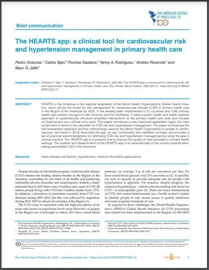 The Hearts App: A Clinical Tool For Cardiovascular Risk And 