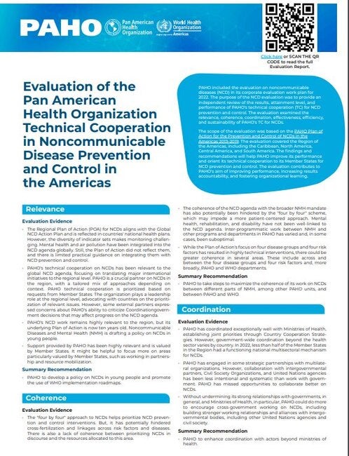 Evaluation Of The Pan American Health Organization Technical ...