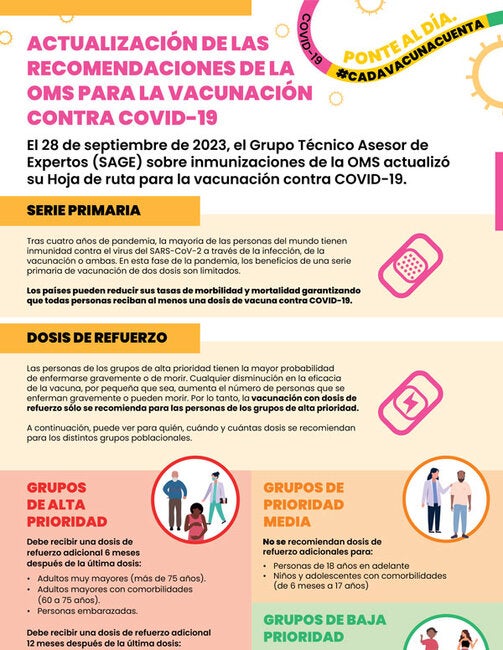 Actualización De Las Recomendaciones De La OMS Para La Vacunación ...