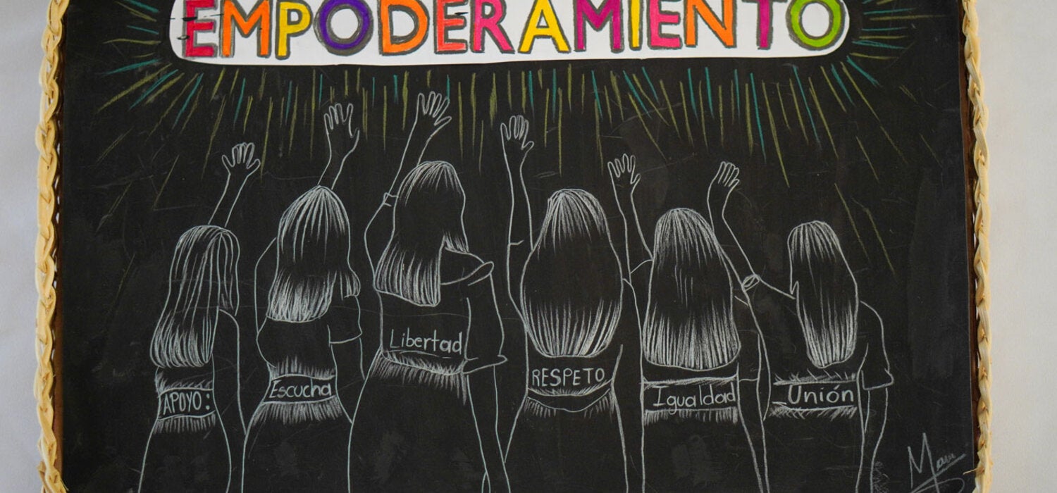 Ilustración con mensajes de empoderamiento