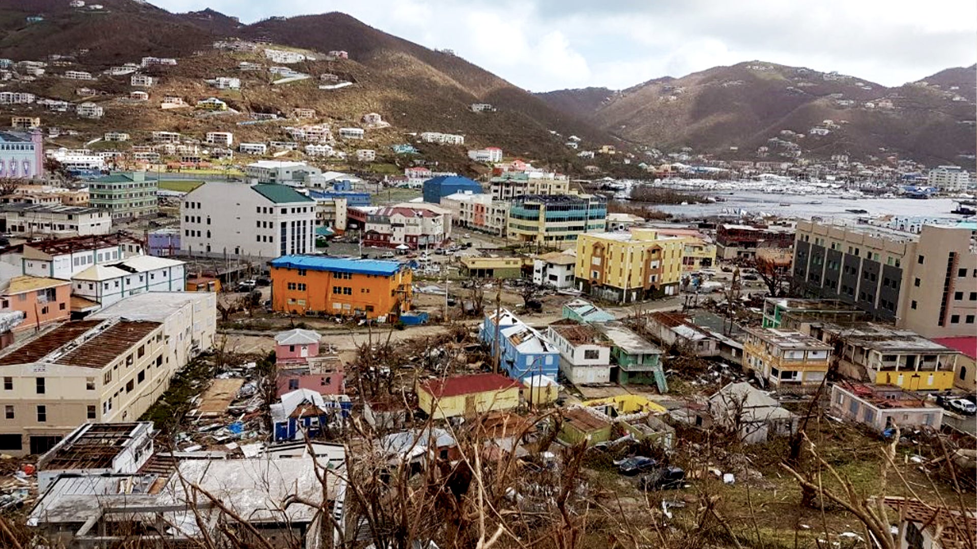 Town destroyed by hurricane 